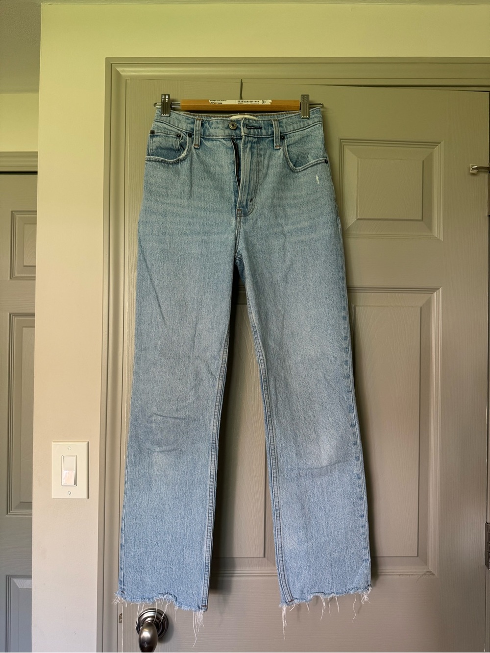 Abercrombie & Fitch Light Wash Straight-Leg Jeans